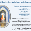 Swięto Miłosierdzia Bożego / Divine Mercy Sunday, April 28, 2019  